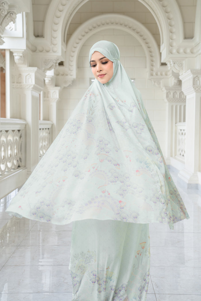 egypt prayer robe in salt by buttonscarves front view