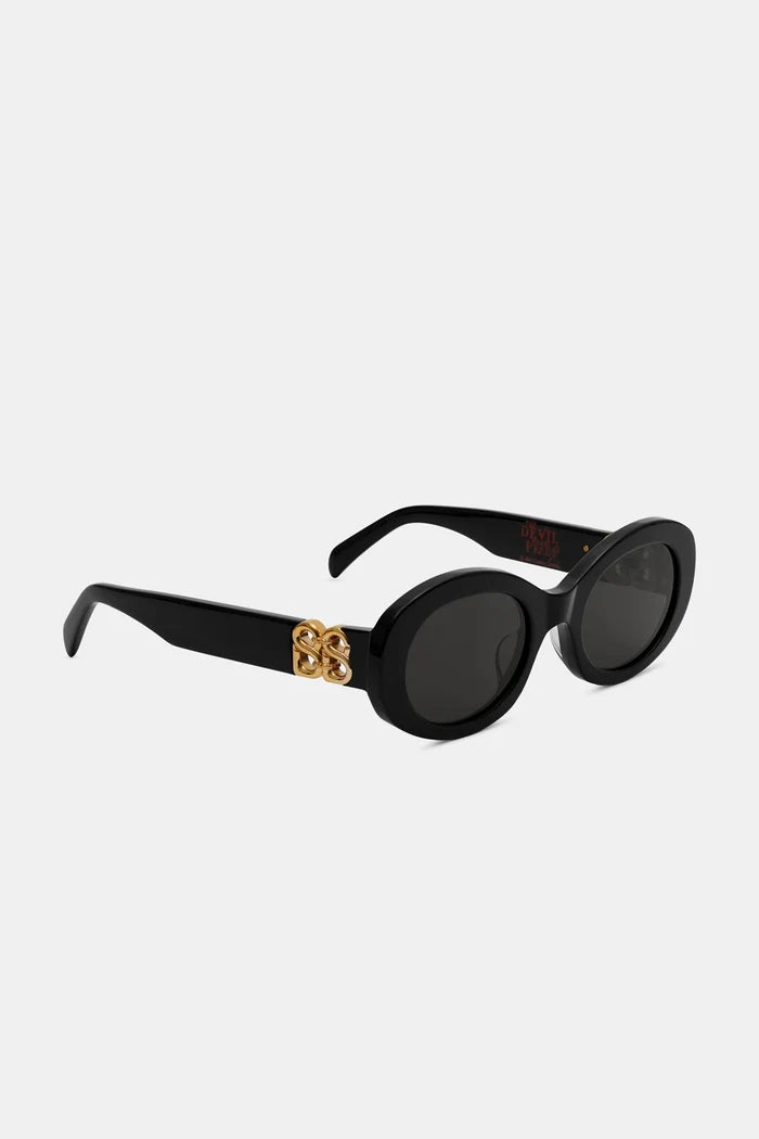 elia sunglasses in black by buttonscarves
