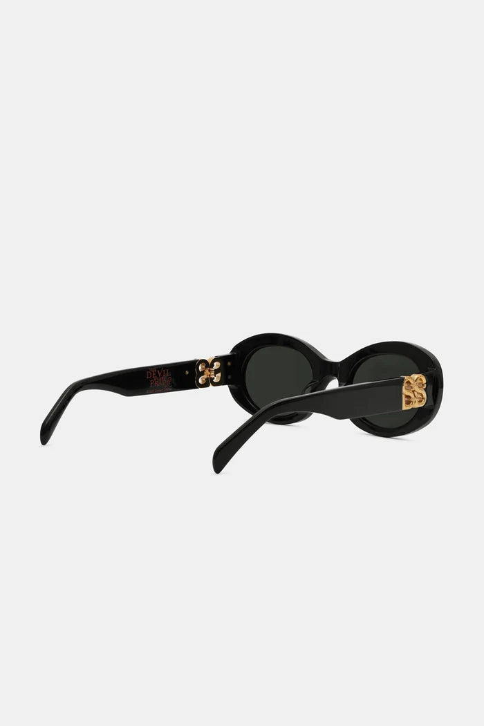 elia sunglasses in black by buttonscarves back view