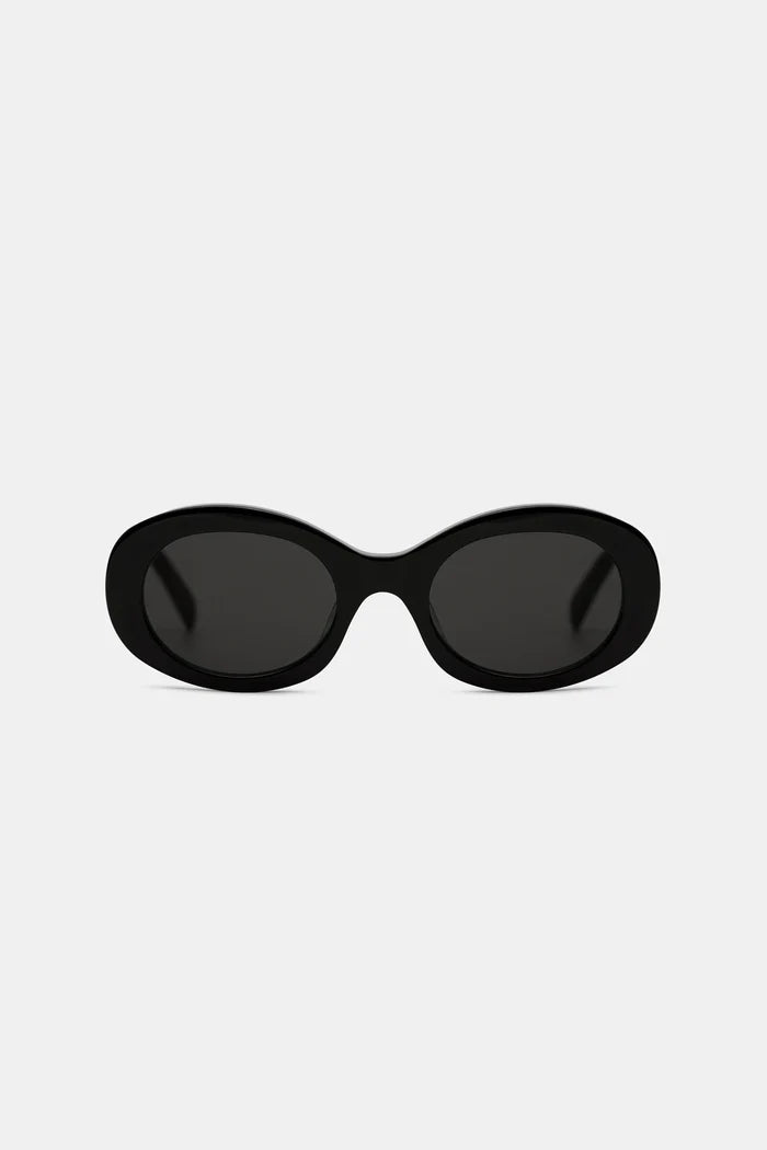 elia sunglasses in black by buttonscarves front view