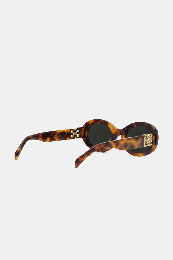 elia sunglasses in havana brown by buttonscarves back view