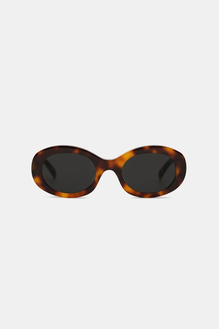 elia sunglasses in havana brown by buttonscarves front view