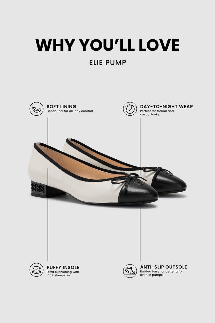 Elie Pump - Black-White