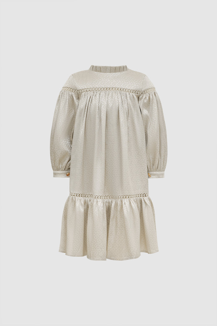 Elora Tapis Kids Dress - Wheat