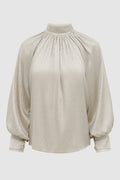 Elora Tapis Ruffle Blouse - Wheat