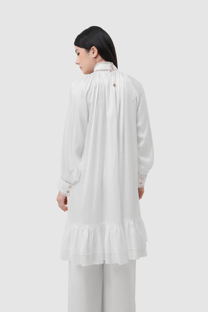 Elora Tapis Ruffle Tunic - Jasmine