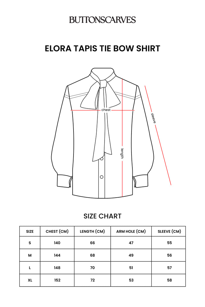 Elora Tapis Tie Bow Shirt - Jasmine