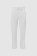 emma baggy denim pants in white by buttonscarves front view