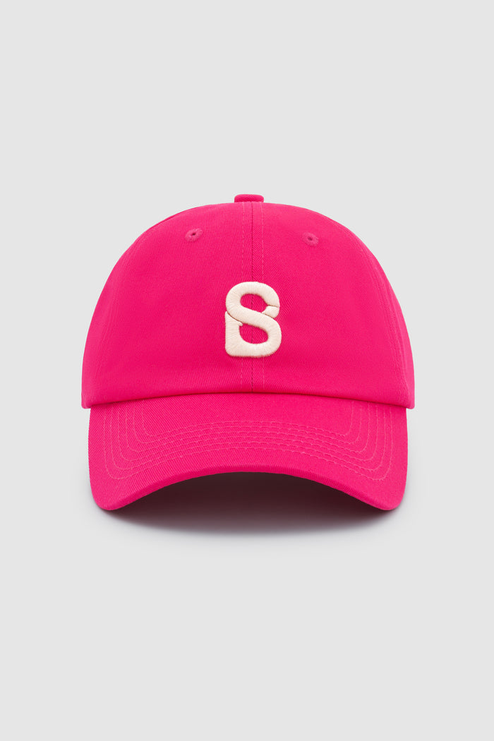 everyday cap in viva magenta by buttonscarves front view