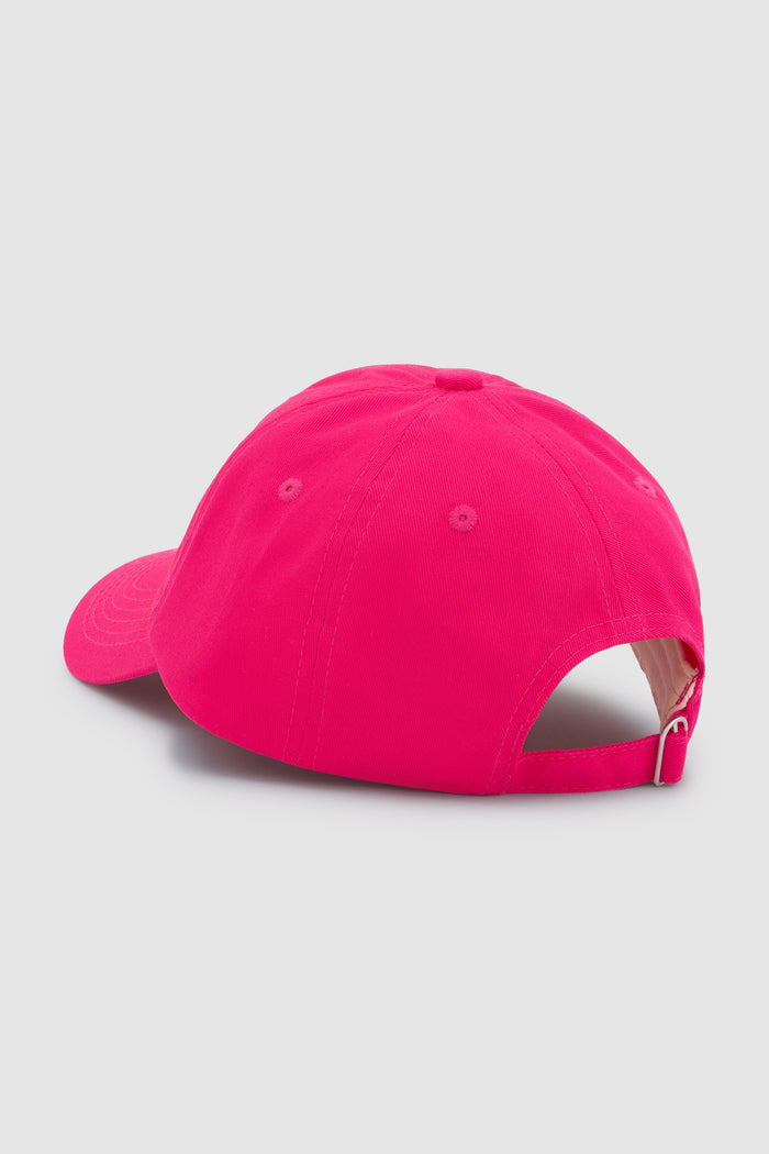 everyday cap in viva magenta by buttonscarves back view