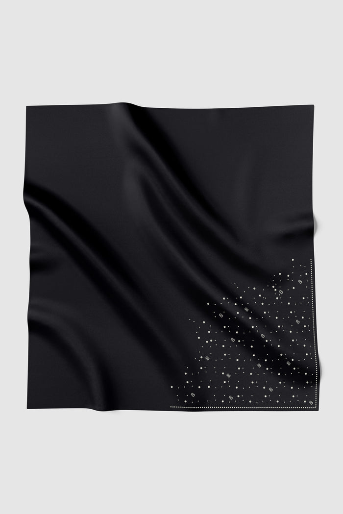 everyday glam scarf in black by buttonscarves
