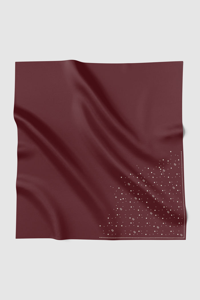 everyday glam scarf in maroon by buttonscarves