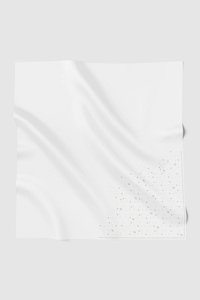 everyday glam scarf in white by buttonscarves