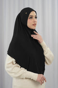 everyday jersey slip-on scarf in black by buttonscarves