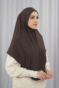 everyday jersey slip-on scarf in brown by buttonscarves
