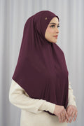 everyday jersey slip-on scarf in burgundy by buttonscarves