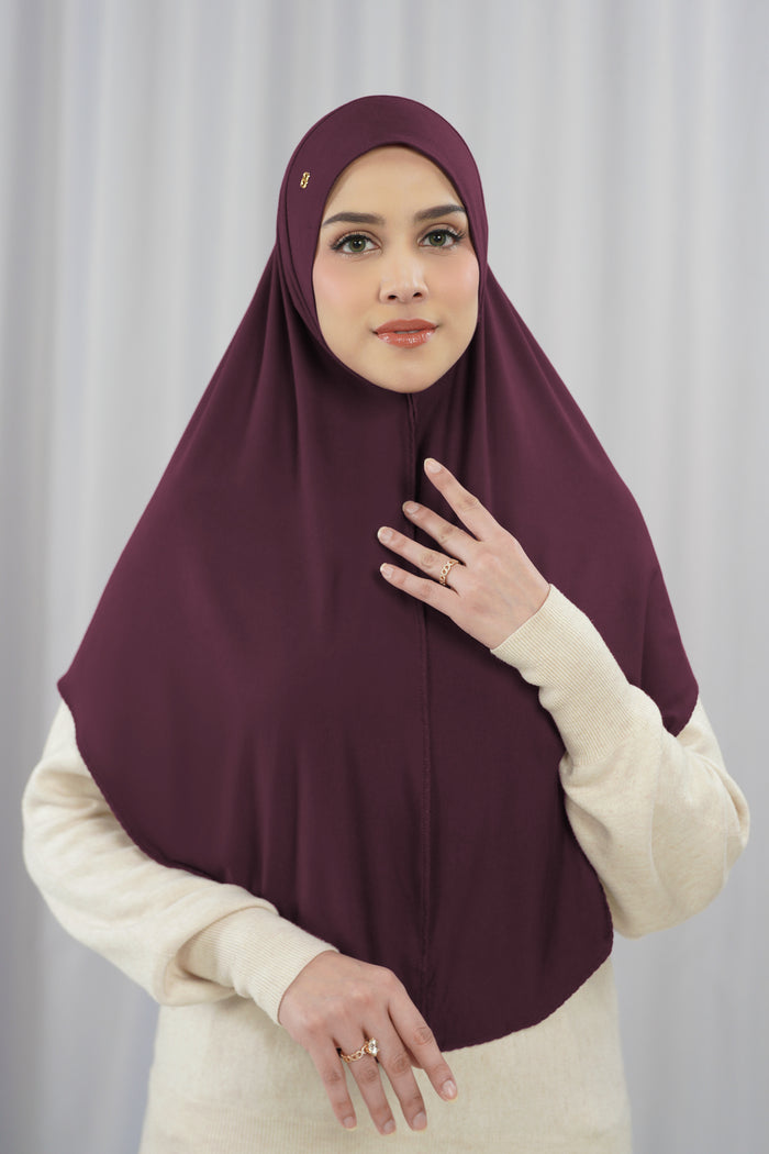 everyday jersey slip-on scarf in burgundy by buttonscarves