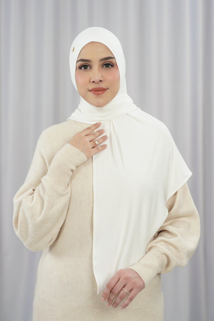 everyday jersey slip on scarf in ivory by buttonscarves