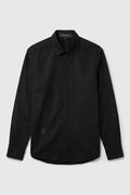 everyday men embroidery long sleeve shirt in black by buttonscarves