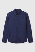 everyday men embroidery shirt in blue by buttonscarves
