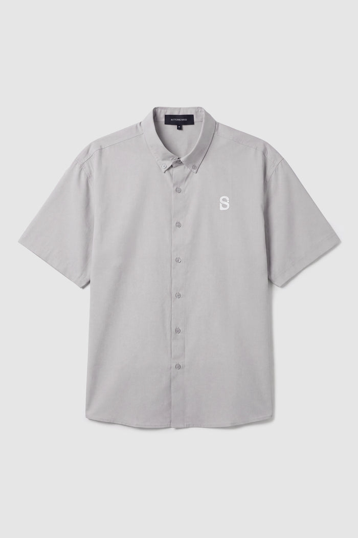 everyday men short sleeve shirt in grey by buttonscarves