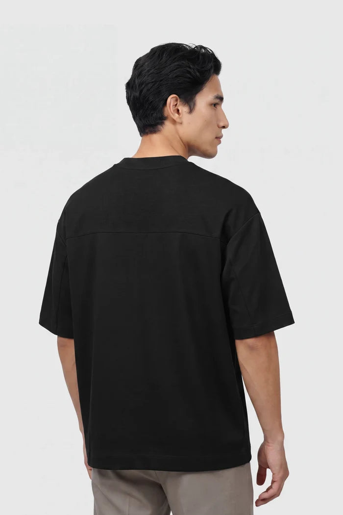 everyday men t-shirt in black by buttonscarves back view