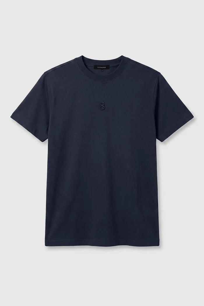 signature men t-shirt in blue by buttonscarves
