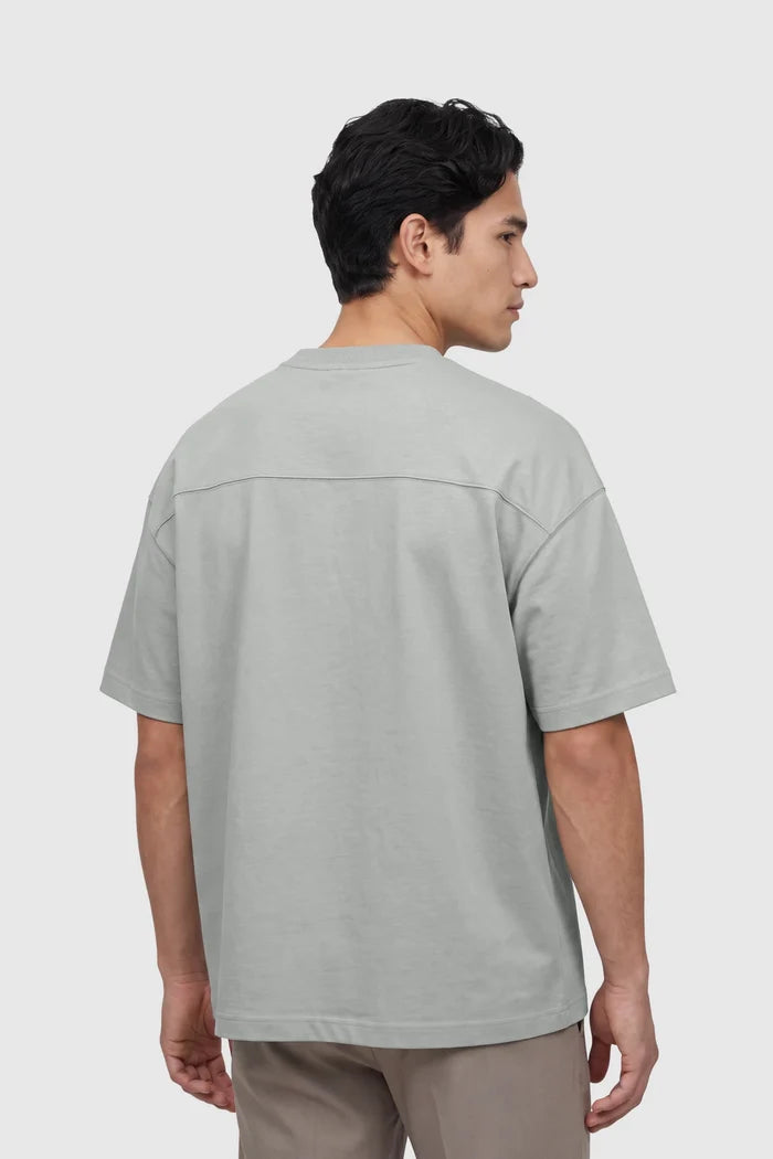 everyday men t-shirt in grey by buttonscarves back view