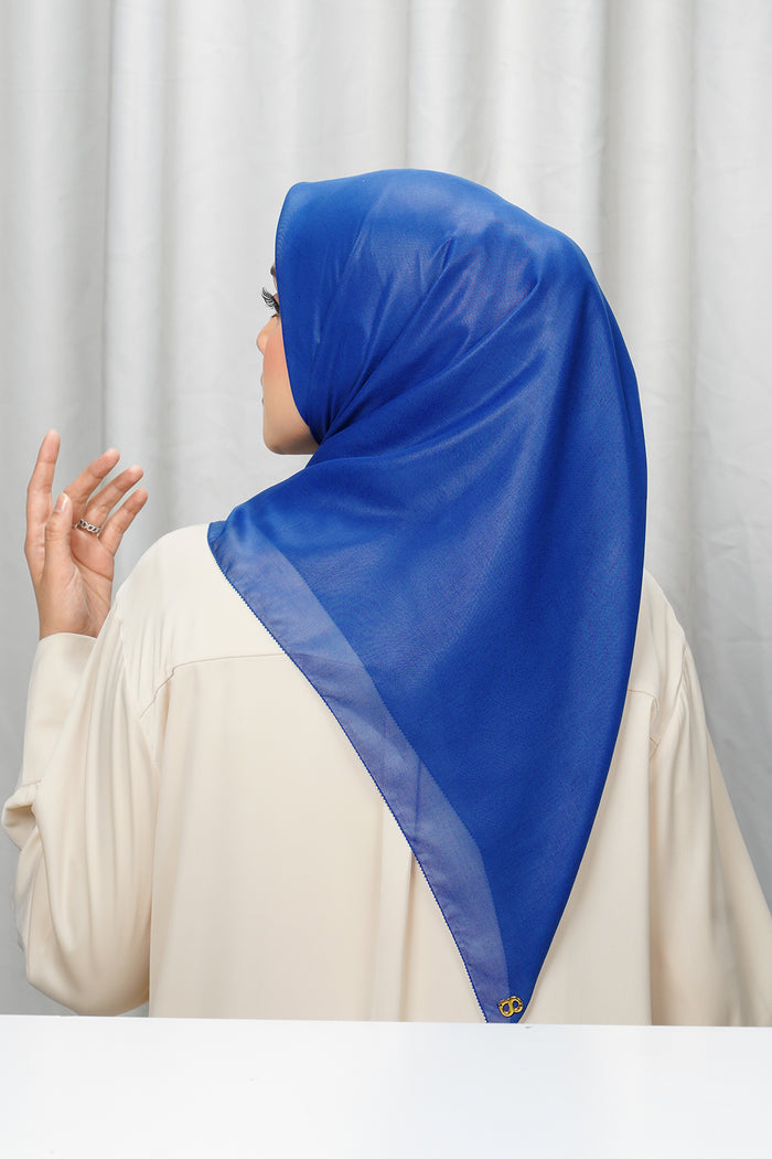 everyday scarf in clematis blue by buttonscarves back view