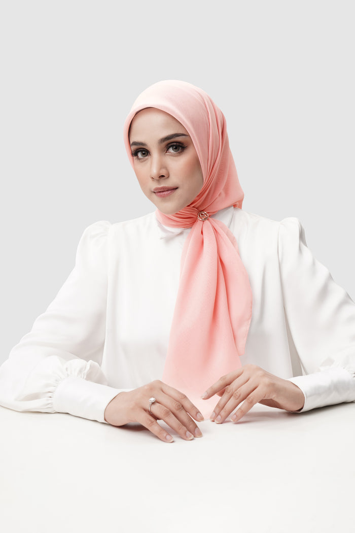 everyday scarf in crystal rose by buttonscarves front view