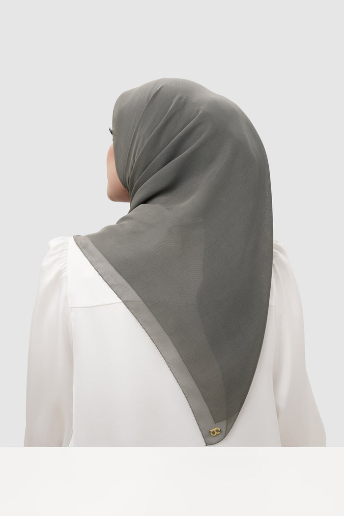 everyday scarf in gunmetal by buttonscarves back view