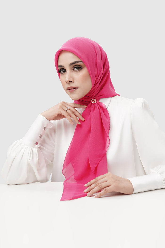 everyday scarf in lilac rose by buttonscarves front view