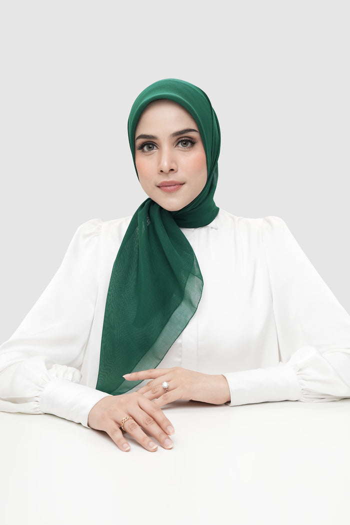 everyday scarf in rainforest by buttonscarves front view