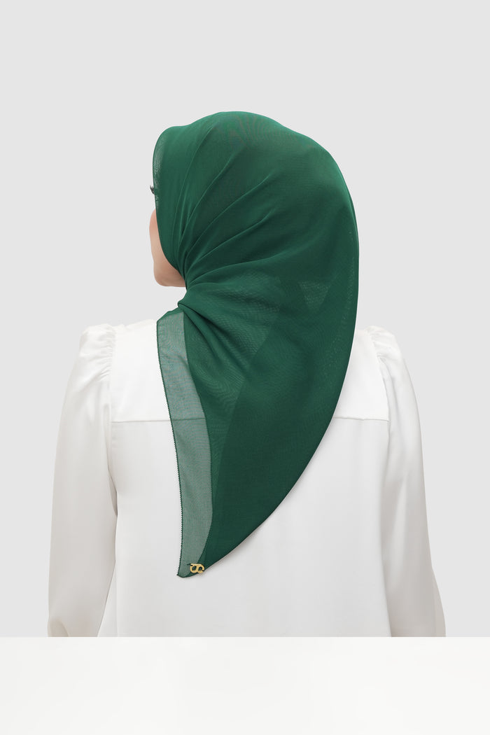 everyday scarf in rainforest by buttonscarves back view
