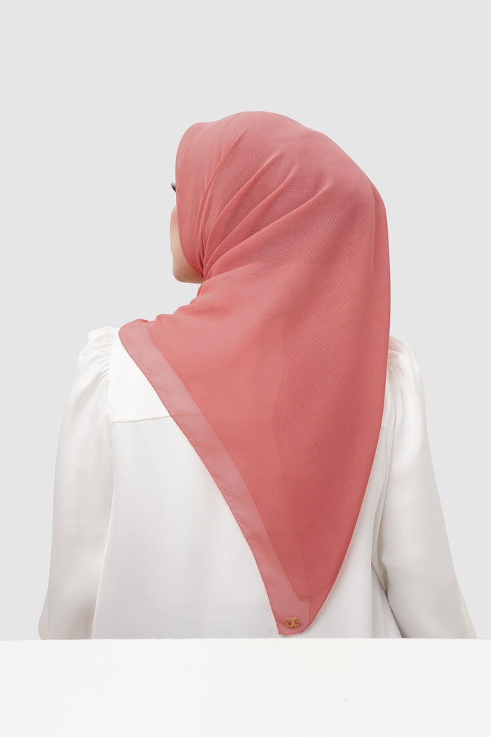 everyday scarf in terracotta by buttonscarves back view