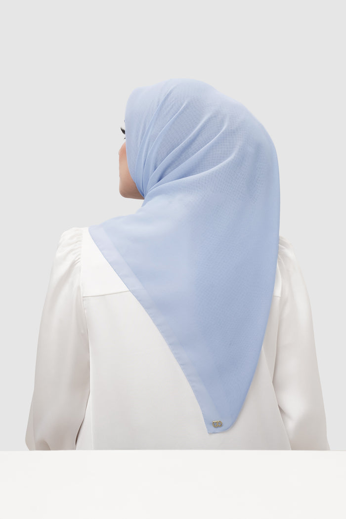 everyday scarf in xenon blue by buttonscarves back view