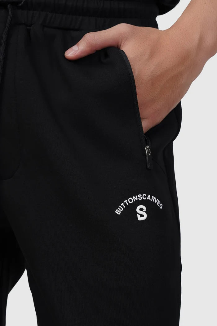 everyday signature sweatpants for men in black by buttonscarves side pockets detail