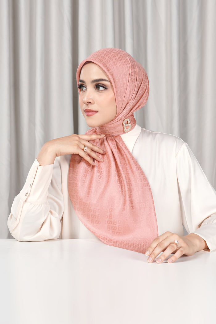 everyday tapis embossed 2.0 scarf in ash rose by buttonscarves