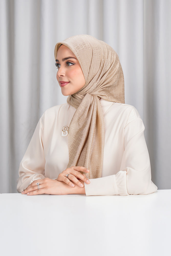 everyday tapis embossed 2.0 scarf in brush by buttonscarves side view