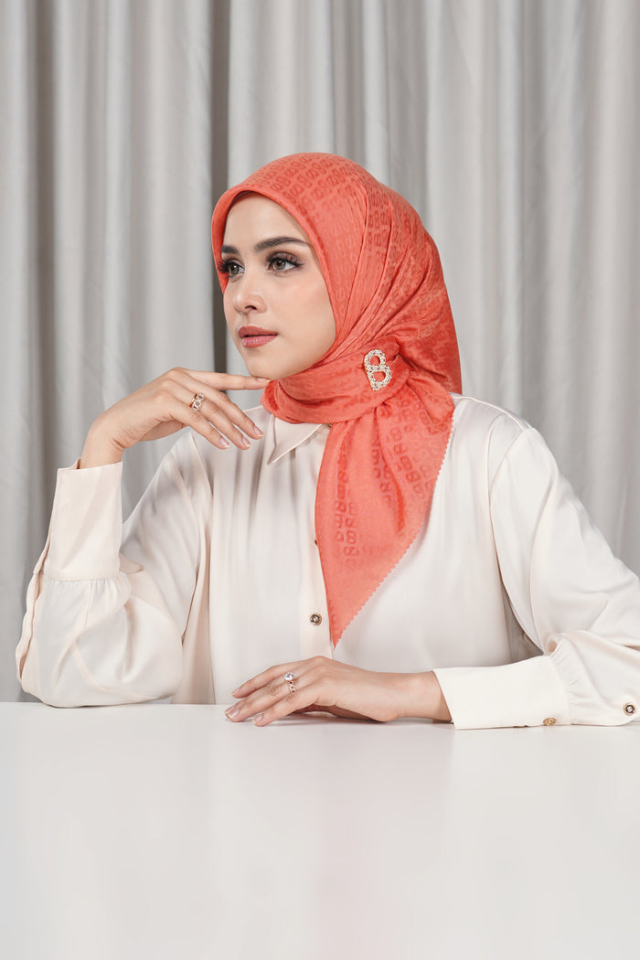everyday tapis embossed 2.0 scarf in ginger by buttonscarves