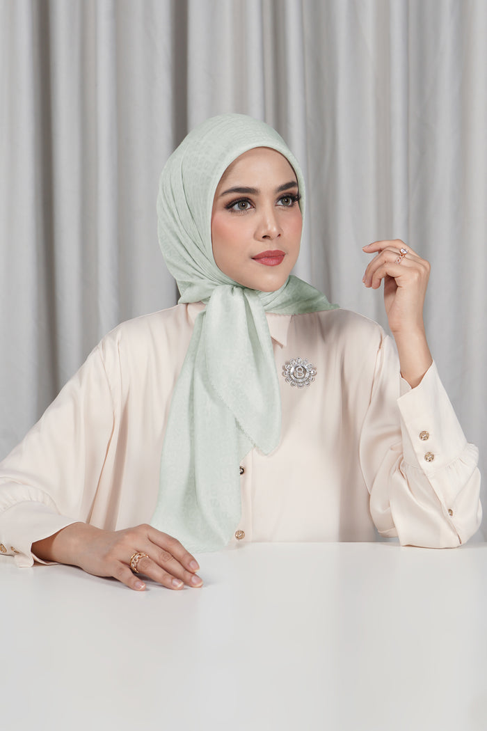 everyday tapis embosssed 2.0 scarf in ilussion blue by buttonscarves