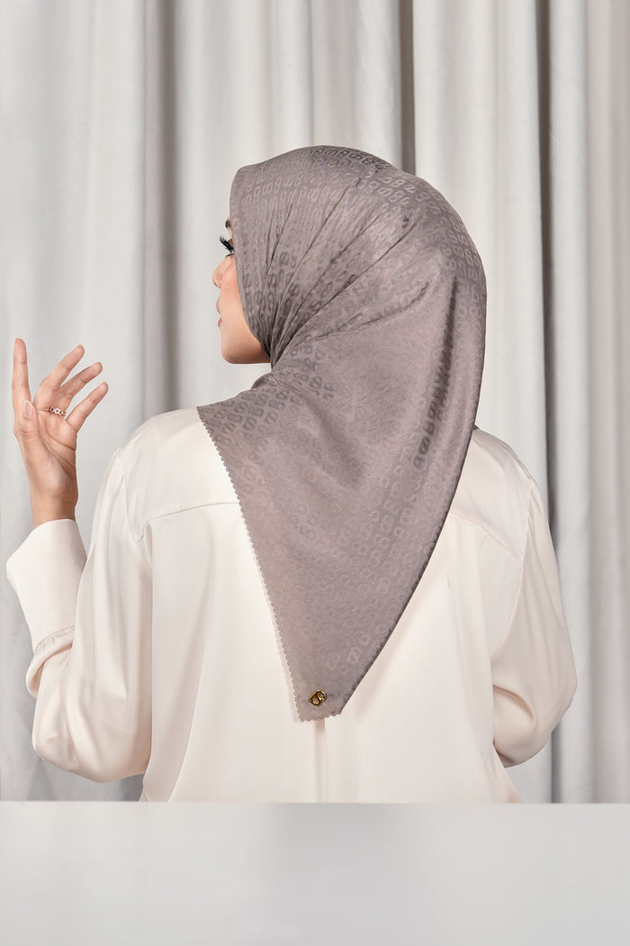 everyday tapis embossed 2.0 scarf in iron by buttonscarves back view