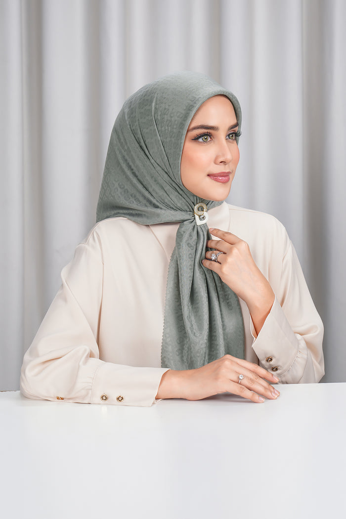 everyday tapis embossed 2.0 scarf in shadow by buttonscarves side view