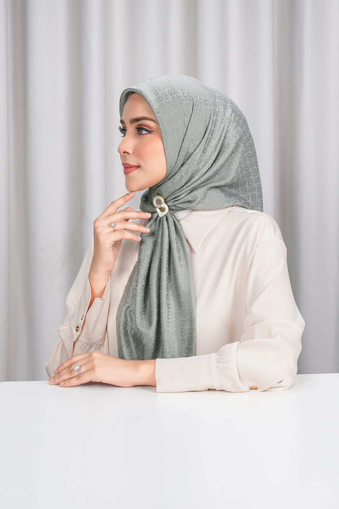 everyday tapis embossed 2.0 scarf in shadow by buttonscarves side view