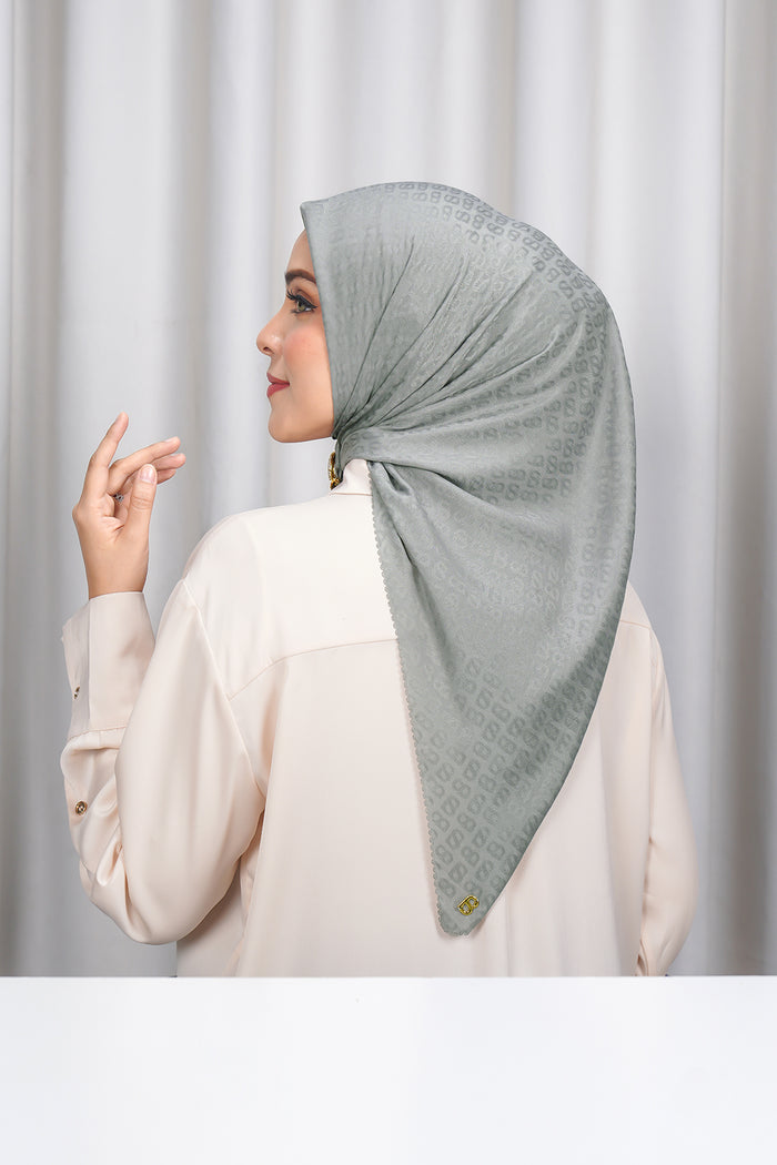 everyday tapis embossed 2.0 scarf in shadow by buttonscarves back view
