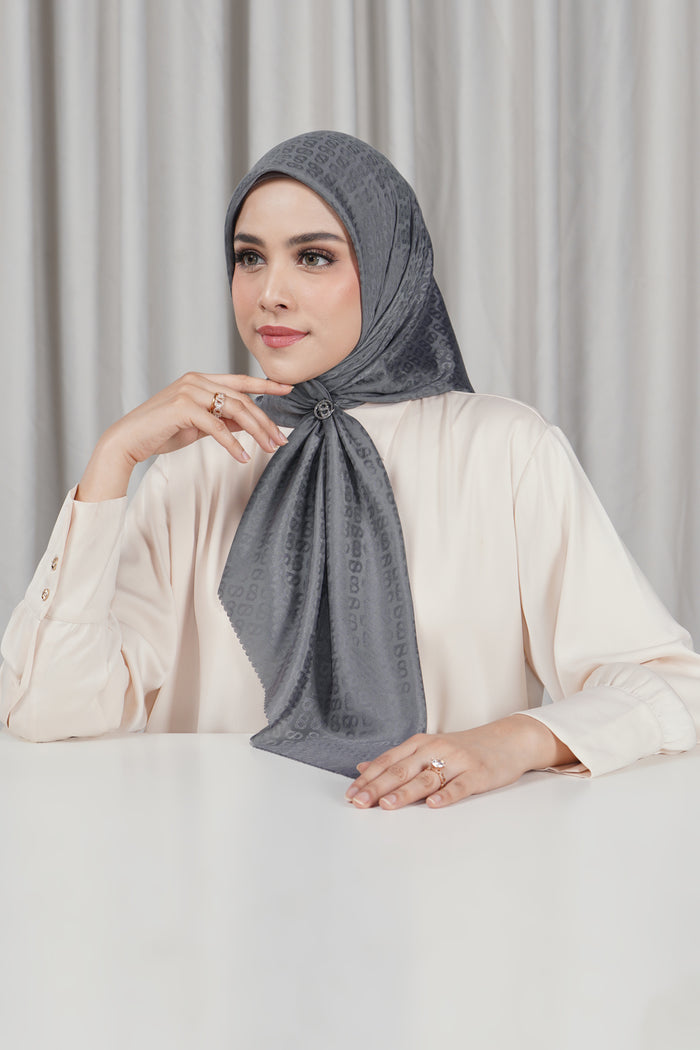 everyday tapis embossed 2.0 scarf in tornado by buttonscarves front view
