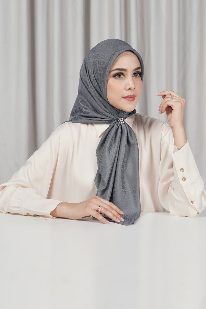 everyday tapis embossed 2.0 scarf in tornado by buttonscarves side view