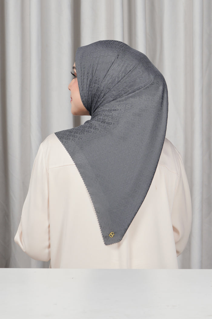 everyday tapis embossed 2.0 scarf in tornado by buttonscarves back view