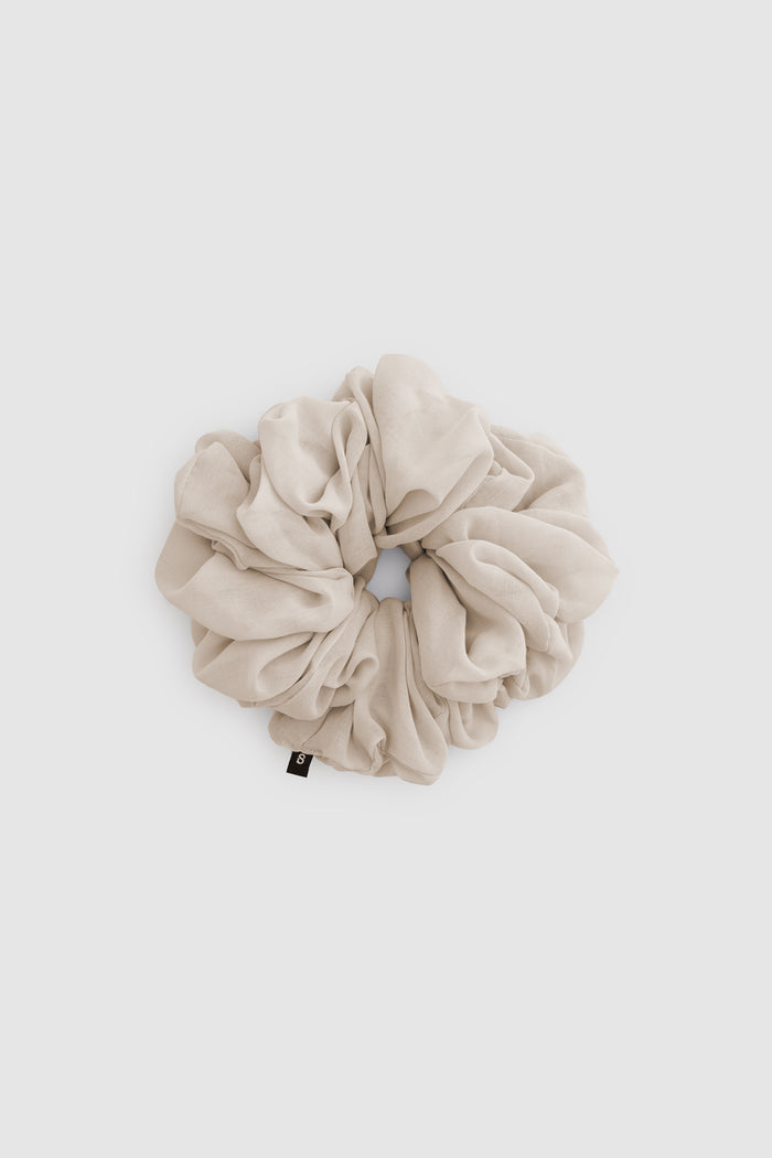 Everyday Twill Scrunchie - Silver Gray