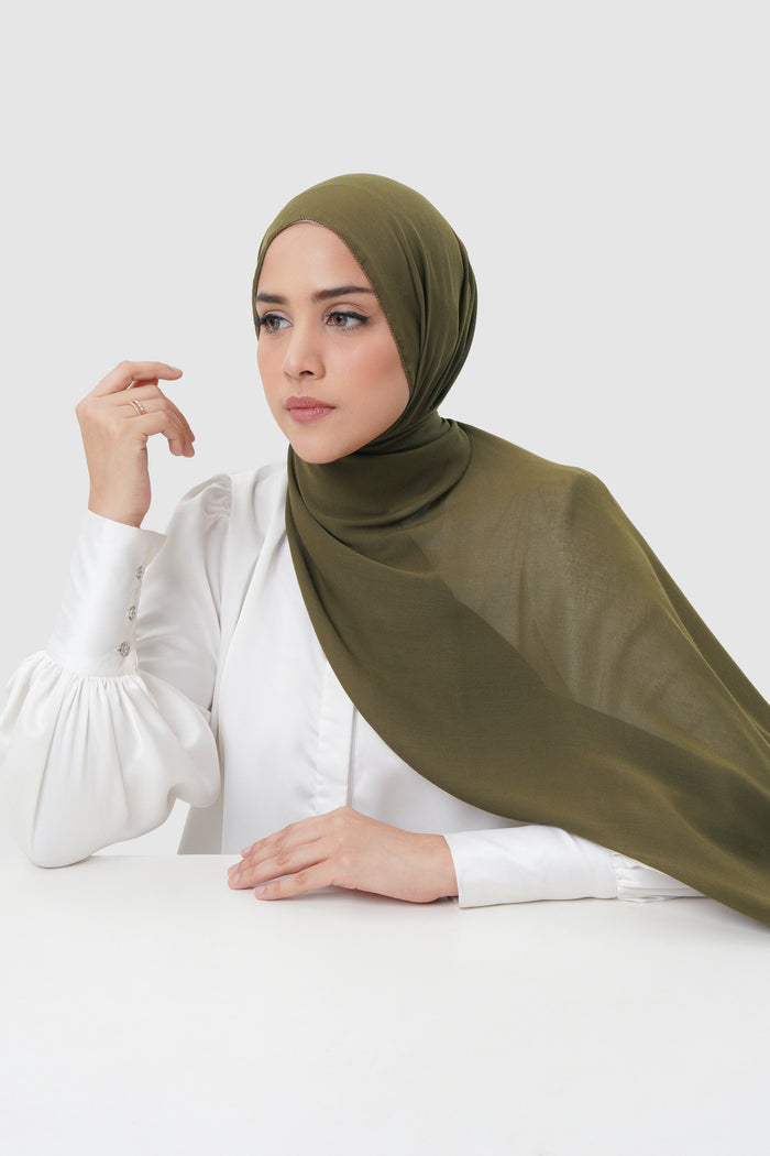 Everyday Twill Shawl - Dark Olive
